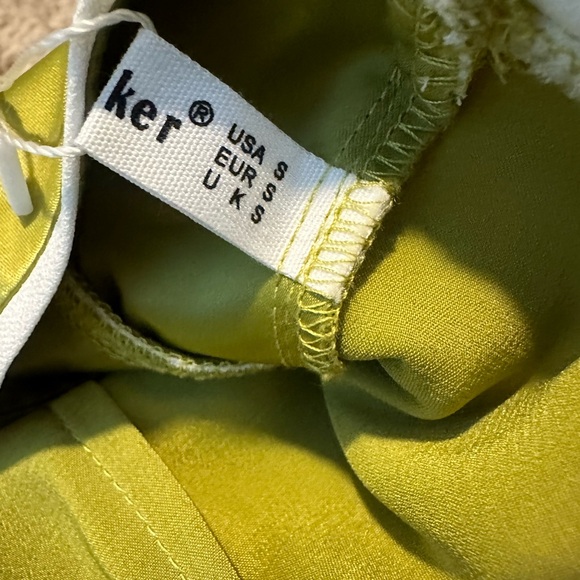 Green strapless canton walker dress - Picture 3 of 5